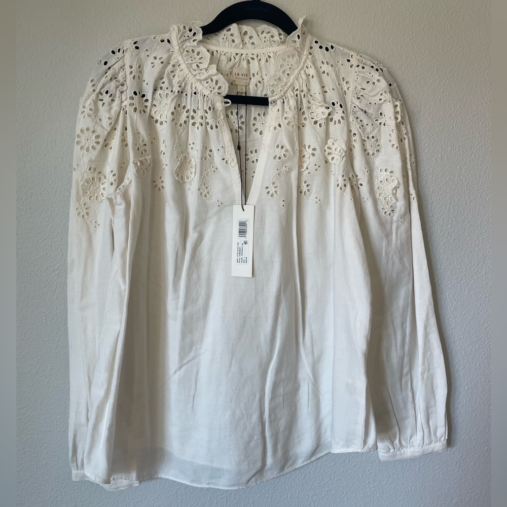 Rebecca Taylor's blouse with dimensional flowers